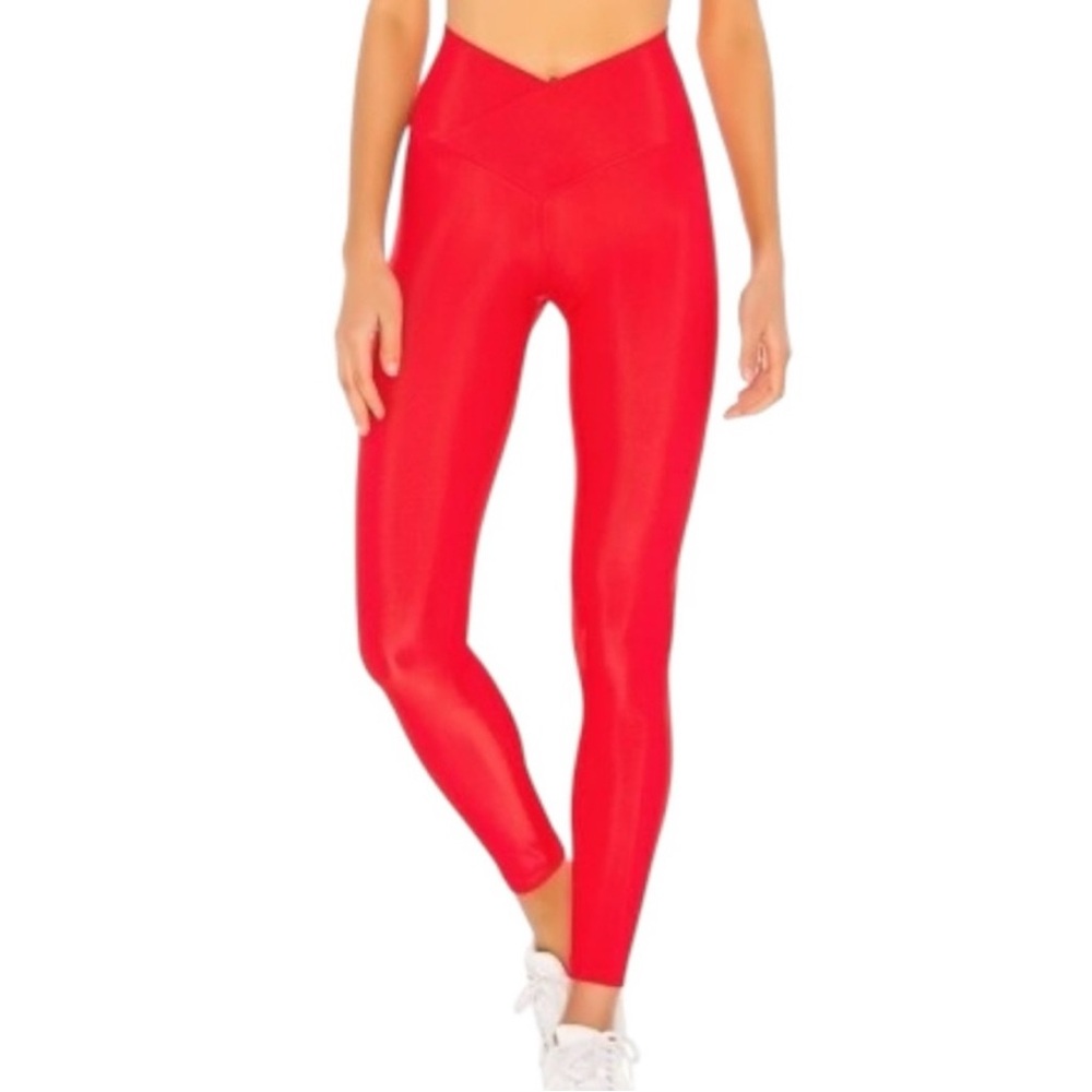 Beach Riot / Revolve - Ribbed Cara Leggings in Red